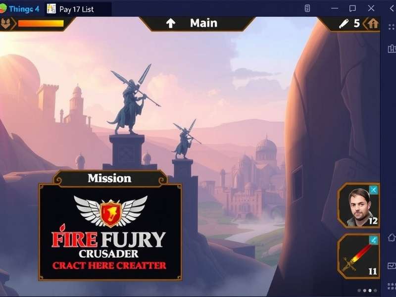 Fire Fury Blitz Crusader mission selection screen